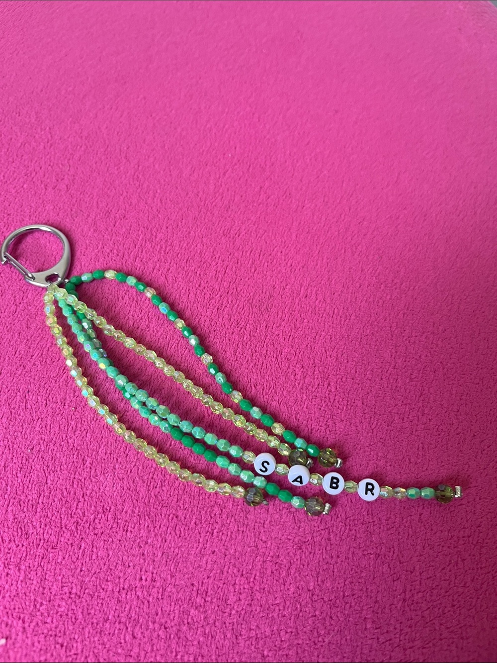 Purse Charm with Accent Beads